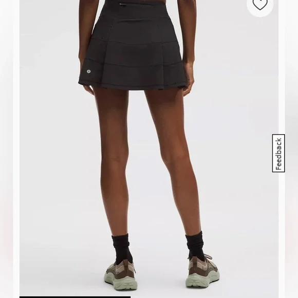 LULULEMON Pace Rival Mid Rise Skirt Black Womens Size 12 Built In Shorts Active - Picture 3 of 10